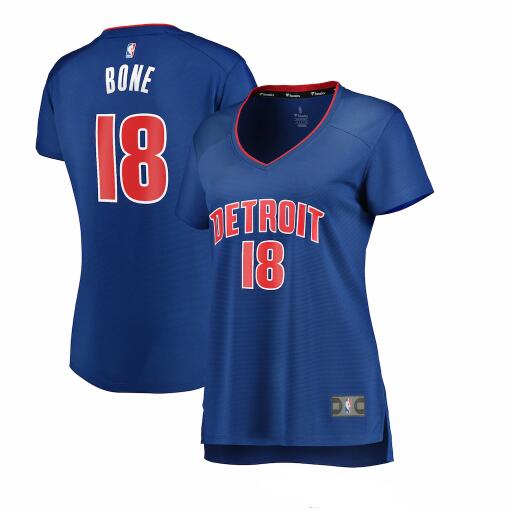 Camiseta baloncesto Jordan Bone 18 icon edition Azul Detroit Pistons Mujer