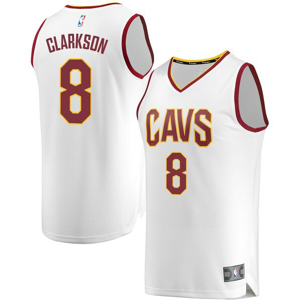 Camiseta baloncesto Jordan Clarkson 8 2019 Blanco Cleveland Cavaliers Hombre