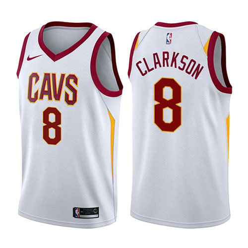 Camiseta baloncesto Jordan Clarkson 8 Association 2017-18 Blanco Cleveland Cavaliers Hombre