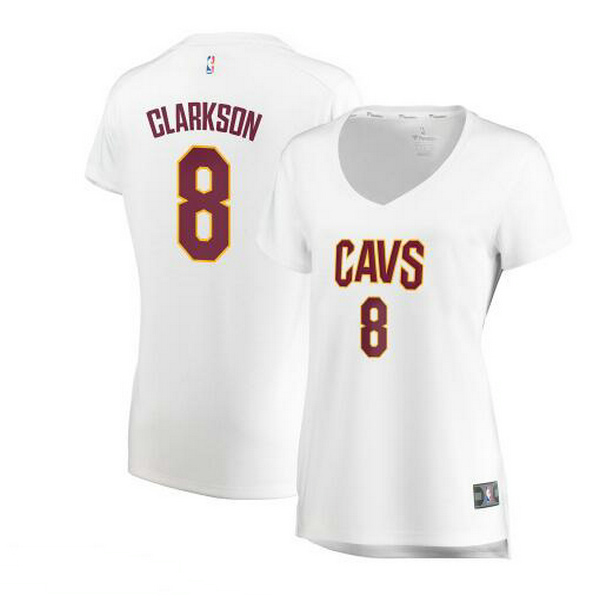 Camiseta baloncesto Jordan Clarkson 8 association edition Blanco Cleveland Cavaliers Mujer