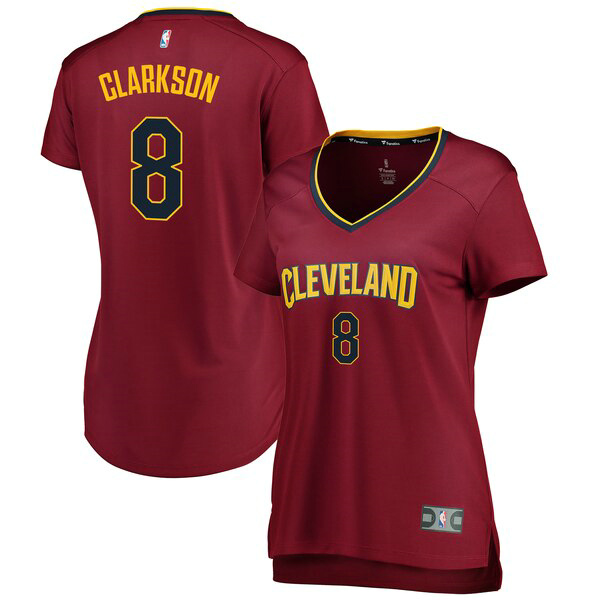 Camiseta baloncesto Jordan Clarkson 8 icon edition Rojo Cleveland Cavaliers Mujer