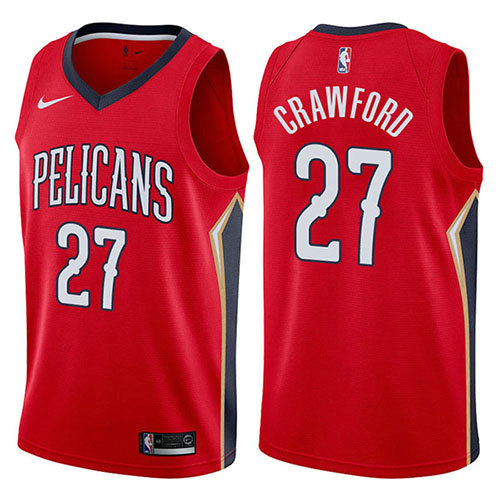 Camiseta baloncesto Jordan Crawford 27 Statement 2017-18 Rojo New Orleans Pelicans Hombre