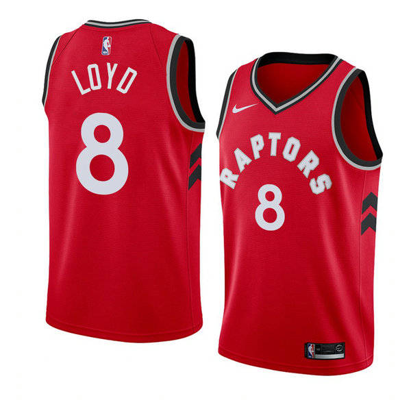 Camiseta baloncesto Jordan Loyd 8 Icon 2018 Rojo Toronto Raptors Hombre