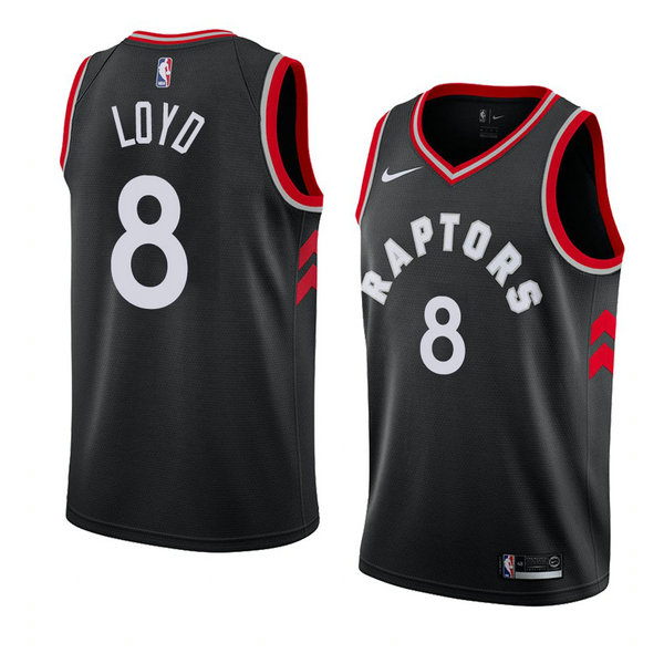 Camiseta baloncesto Jordan Loyd 8 Statement 2018 Negro Toronto Raptors Hombre