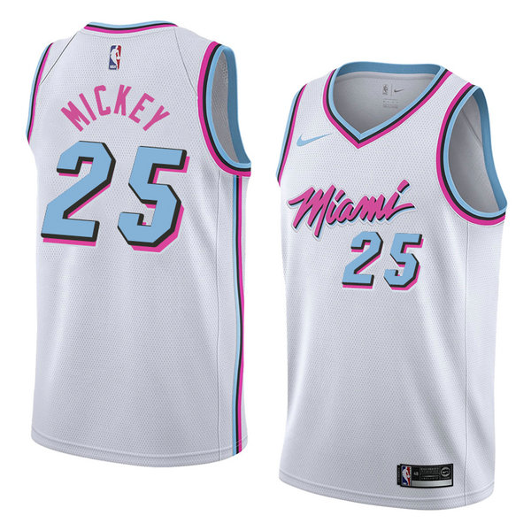 Camiseta baloncesto Jordan Mickey 25 Ciudad 2018 Blanco Miami Heat Hombre