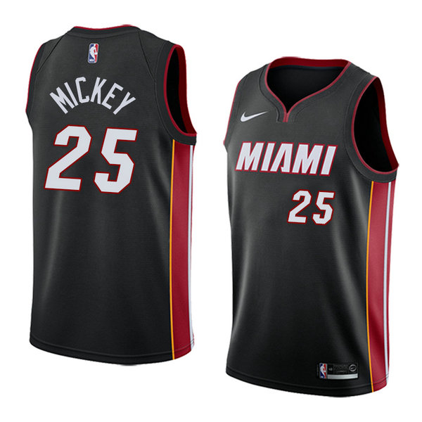Camiseta baloncesto Jordan Mickey 25 Icon 2018 Negro Miami Heat Hombre
