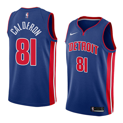 Camiseta baloncesto Jose Calderon 81 Icon 2018 Azul Detroit Pistons Hombre