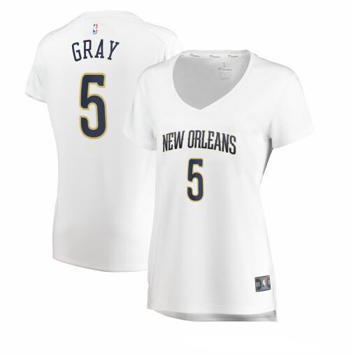 Camiseta baloncesto Josh Gray 5 association edition Blanco New Orleans Pelicans Mujer