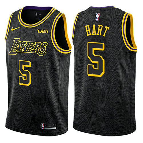 Camiseta baloncesto Josh Hart 5 Ciudad 2018 Negro Los Angeles Lakers Hombre