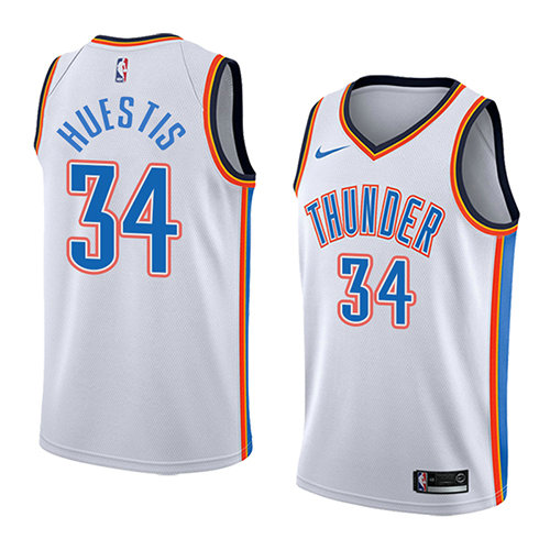 Camiseta baloncesto Josh Huestis 34 Association 2018 Blanco Oklahoma City Thunder Hombre