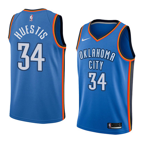 Camiseta baloncesto Josh Huestis 34 Icon 2018 Azul Oklahoma City Thunder Hombre