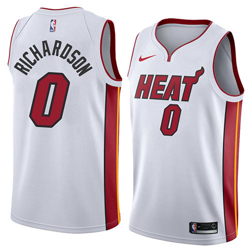 Camiseta baloncesto Josh Richardson 0 Association 2018 Blanco Miami Heat Hombre