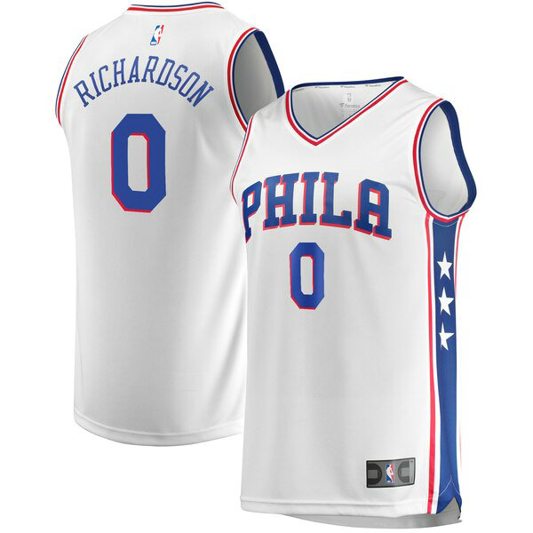 Camiseta baloncesto Josh Richardson 0 Association Edition Blanco Philadelphia 76ers Hombre