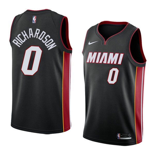 Camiseta baloncesto Josh Richardson 0 Icon 2018 Negro Miami Heat Hombre