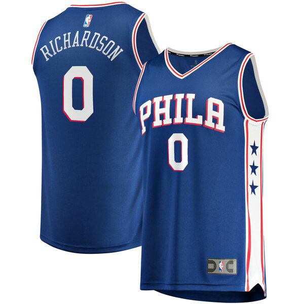 Camiseta baloncesto Josh Richardson 0 Icon Edition Azul Philadelphia 76ers Hombre