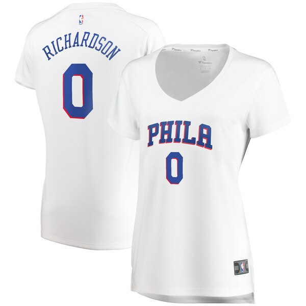 Camiseta baloncesto Josh Richardson 0 association edition Blanco Philadelphia 76ers Mujer