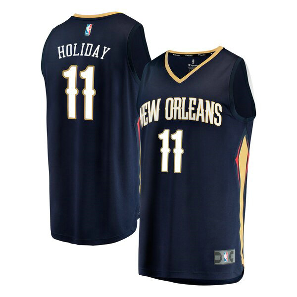 Camiseta baloncesto Jrue Holiday 11 Icon Edition Armada New Orleans Pelicans Hombre