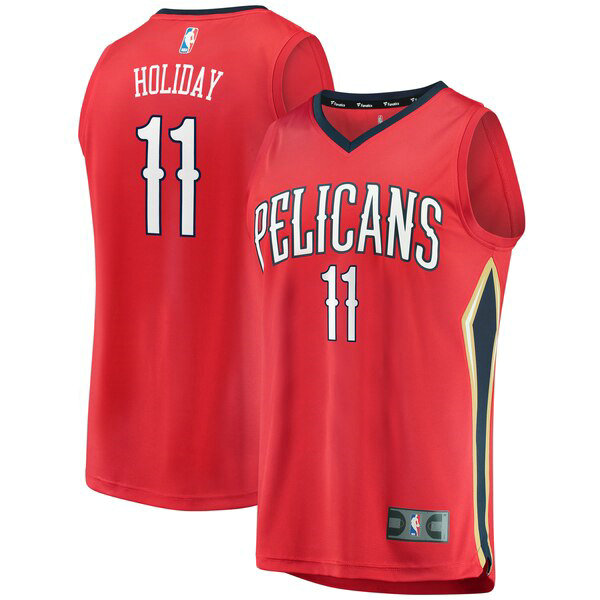 Camiseta baloncesto Jrue Holiday 11 Statement Edition Rojo New Orleans Pelicans Hombre