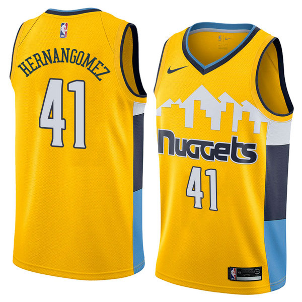 Camiseta baloncesto Juan Hernangomez 41 Statement 2018 Amarillo Denver Nuggets Hombre