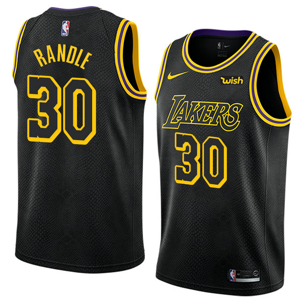 Camiseta baloncesto Julius Randle 30 Ciudad 2018 Negro Los Angeles Lakers Hombre
