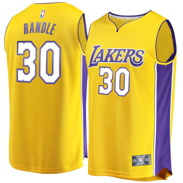 Camiseta baloncesto Julius Randle 30 Icon Edition Amarillo Los Angeles Lakers Hombre