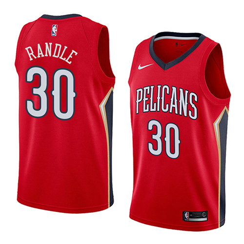 Camiseta baloncesto Julius Randle 30 Statement 2018 Rojo New Orleans Pelicans Hombre