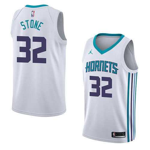 Camiseta baloncesto Julyan Stone 32 Association 2018 Blanco Charlotte Hornets Hombre