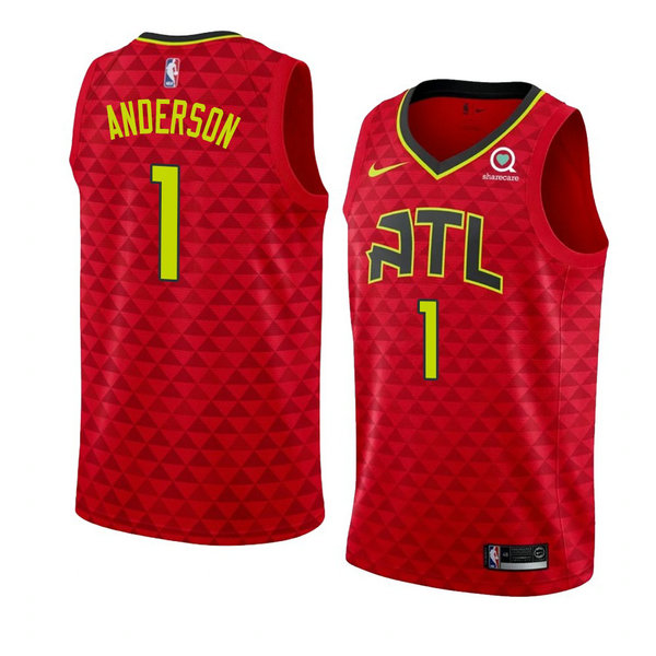 Camiseta baloncesto Justin Anderson 1 Statement 2018-19 Rojo Atlanta Hawks Hombre