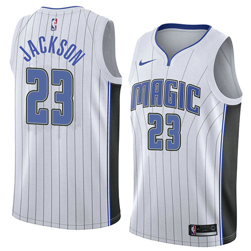 Camiseta baloncesto Justin Jackson 23 Association 2018 Blanco Orlando Magic Hombre