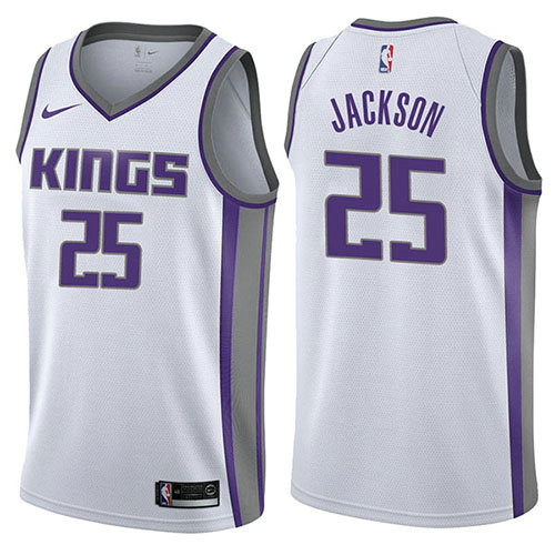Camiseta baloncesto Justin Jackson 25 Association 2017-18 Blanco Sacramento Kings Hombre