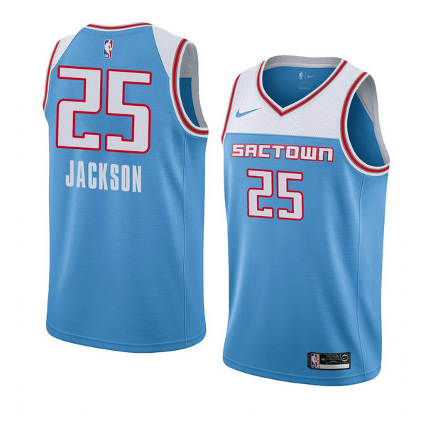 Camiseta baloncesto Justin Jackson 25 Ciudad 2018-19 Azul Sacramento Kings Hombre