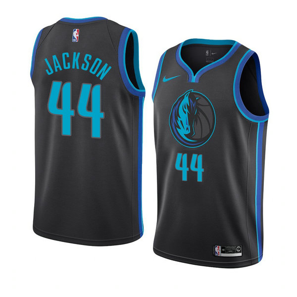 Camiseta baloncesto Justin Jackson 44 Ciudad 2018-19 Azul Dallas Mavericks Hombre