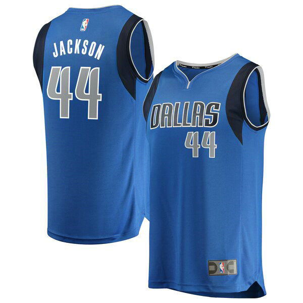 Camiseta baloncesto Justin Jackson 44 Icon Edition Azul Dallas Mavericks Hombre