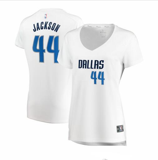 Camiseta baloncesto Justin Jackson 44 association edition Blanco Dallas Mavericks Mujer