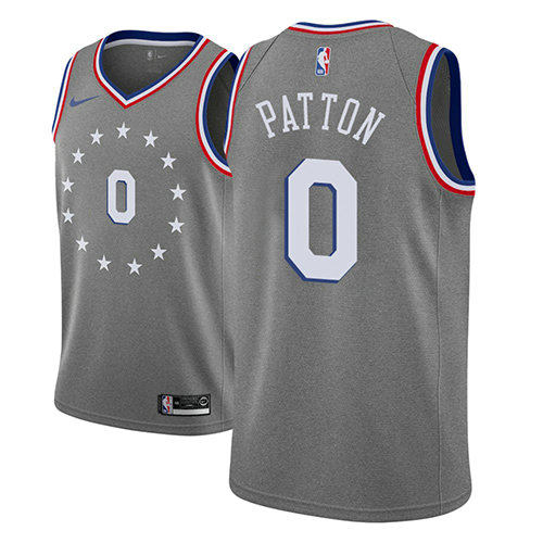 Camiseta baloncesto Justin Patton 0 Ciudad 2018-19 Gris Philadelphia 76ers Hombre