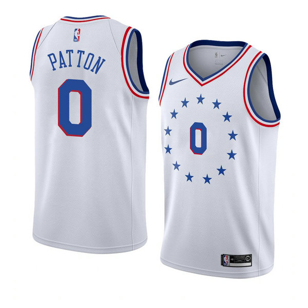 Camiseta baloncesto Justin Patton 0 Earned 2018-19 Blanco Philadelphia 76ers Hombre