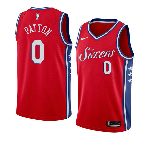 Camiseta baloncesto Justin Patton 0 Statement 2018 Rojo Philadelphia 76ers Hombre