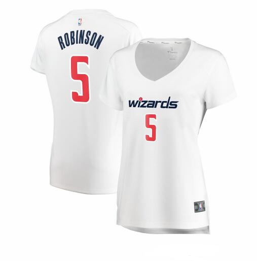 Camiseta baloncesto Justin Robinson 5 association edition Blanco Washington Wizards Mujer