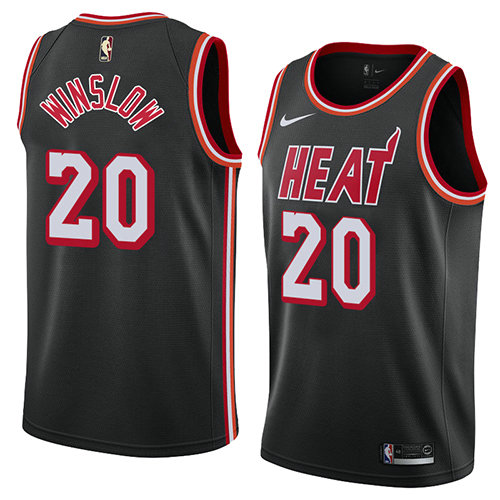 Camiseta baloncesto Justise Winslow 20 Classic 2018 Negro Miami Heat Hombre