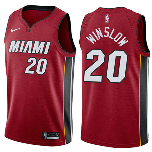 Camiseta baloncesto Justise Winslow 20 Statement 2017-18 Rojo Miami Heat Hombre