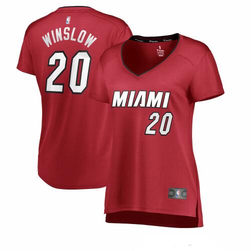 Camiseta baloncesto Justise Winslow 20 statement edition Rojo Miami Heat Mujer