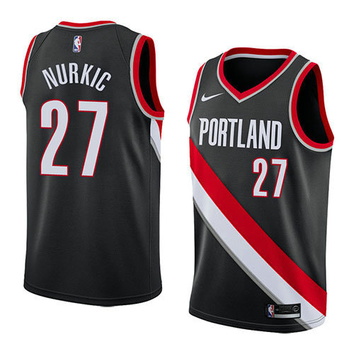 Camiseta baloncesto Jusuf Nurkic 27 Icon 2018 Negro Portland Trail Blazers Hombre