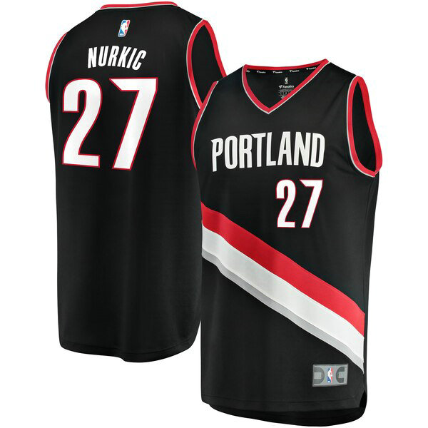 Camiseta baloncesto Jusuf Nurkic 27 Icon Edition Negro Portland Trail Blazers Hombre