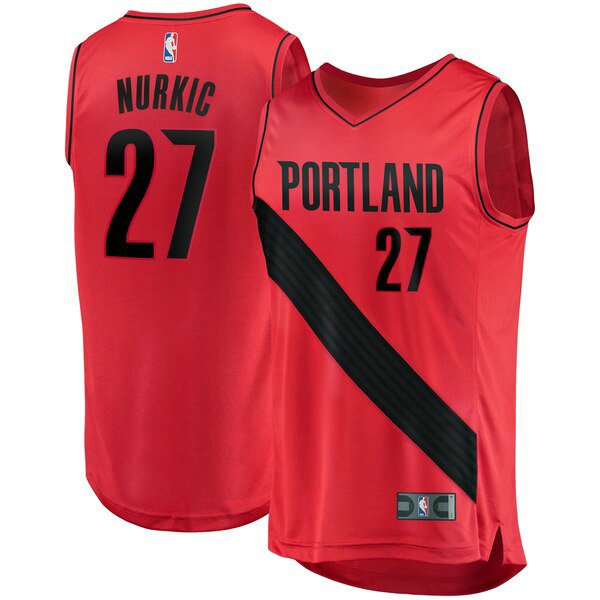 Camiseta baloncesto Jusuf Nurkic 27 Statement Edition Rojo Portland Trail Blazers Hombre