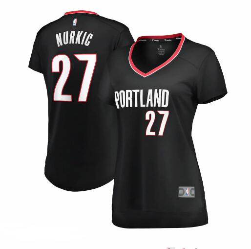 Camiseta baloncesto Jusuf Nurkic 27 icon edition Negro Portland Trail Blazers Mujer
