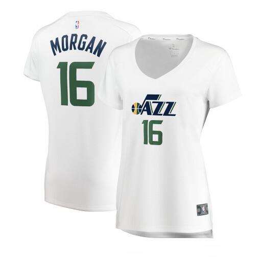 Camiseta baloncesto Juwan Morgan 16 association edition Blanco Utah Jazz Mujer