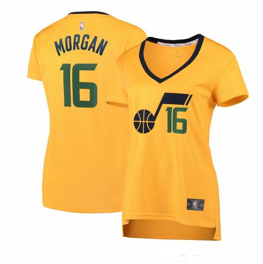 Camiseta baloncesto Juwan Morgan 16 statement edition Amarillo Utah Jazz Mujer