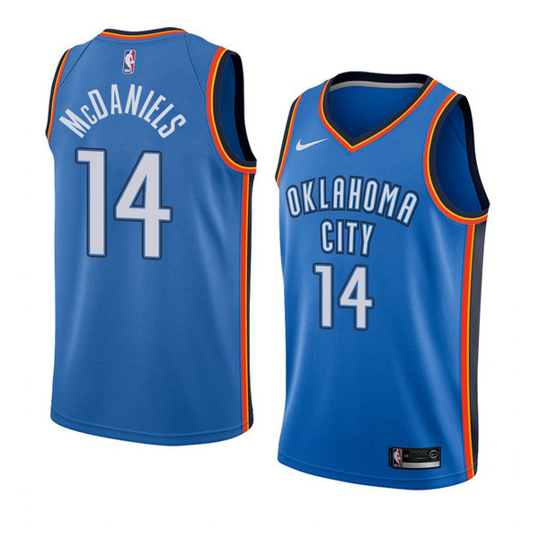 Camiseta baloncesto K.J Mcdaniels 14 Icon 2018 Azul Oklahoma City Thunder Hombre