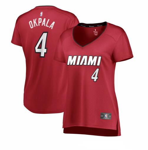 Camiseta baloncesto KZ Okpala 4 statement edition Rojo Miami Heat Mujer