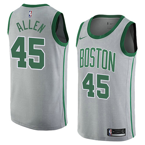 Camiseta baloncesto Kadeem Allen 45 Ciudad 2018 Gris Boston Celtics Hombre